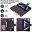 YM016 Rhombic Zipper Card Wallet Leather Phone Case with Lanyard