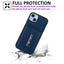 Solid Color Metal Buckle Card Slots Bag Phone Case