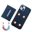 Solid Color Metal Buckle Card Slots Bag Phone Case