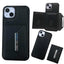 Solid Color Metal Buckle Card Slots Bag Phone Case