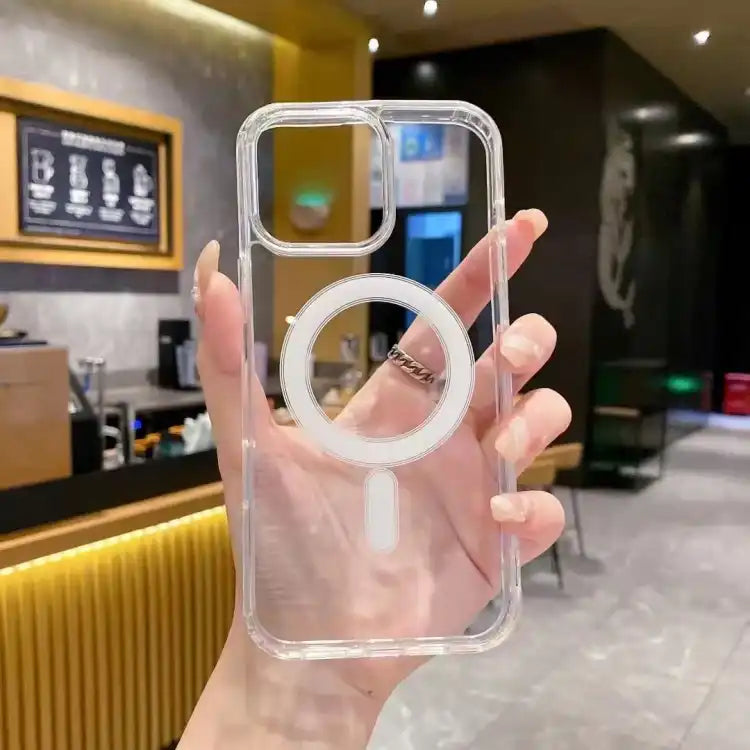 Large Hole Camera MagSafe Magnetic Clear Acrylic TPU Case