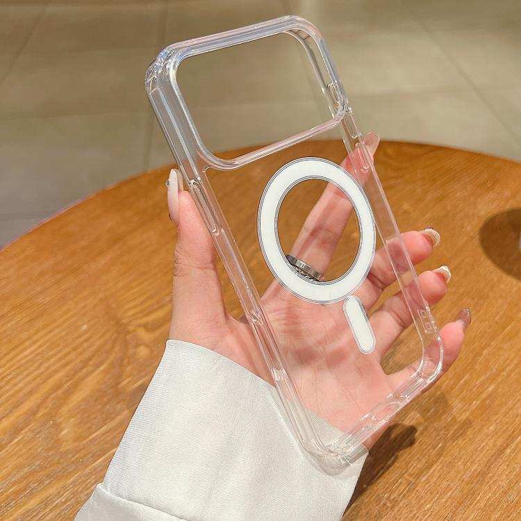 Large Hole Camera MagSafe Magnetic Clear Acrylic TPU Case
