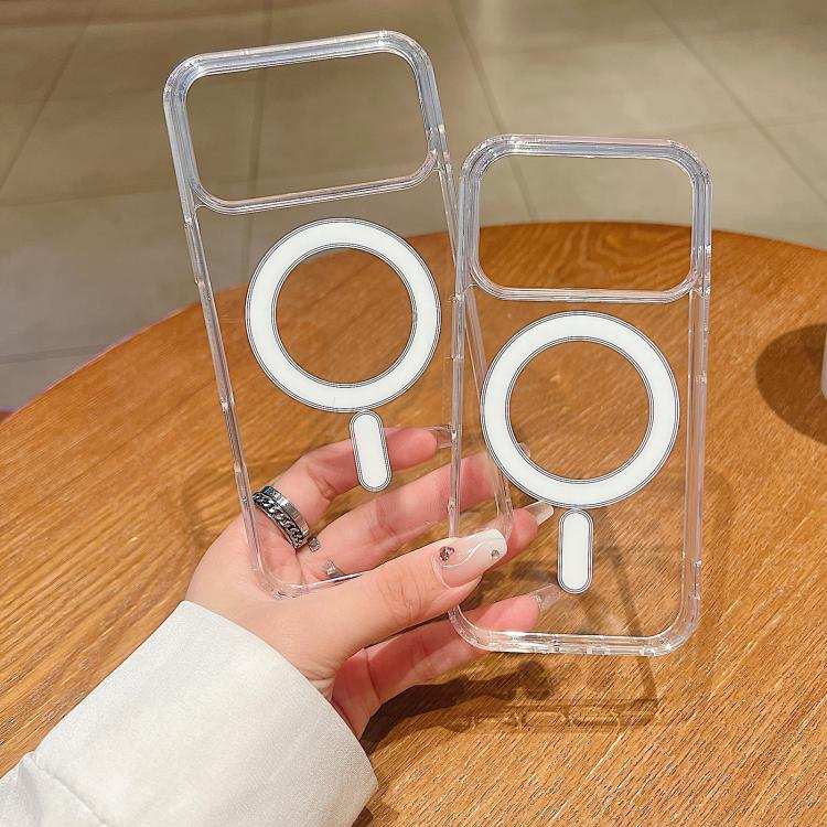 Large Hole Camera MagSafe Magnetic Clear Acrylic TPU Case