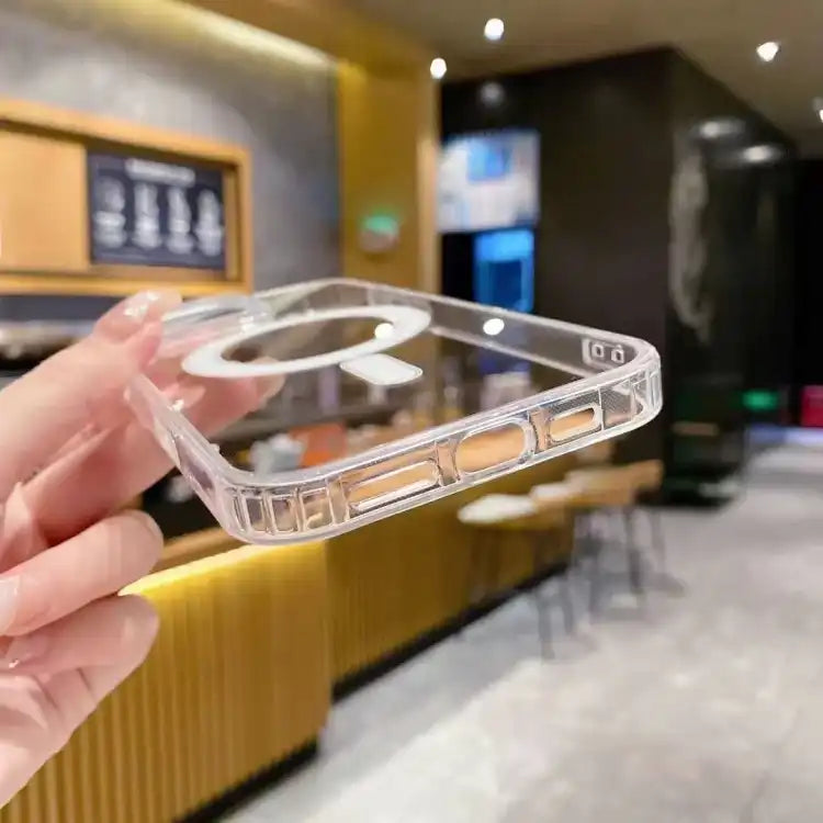 Large Hole Camera MagSafe Magnetic Clear Acrylic TPU Case