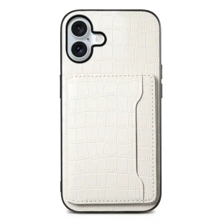 Crocodile Texture Card Bag Design Full Coverage Phone Case