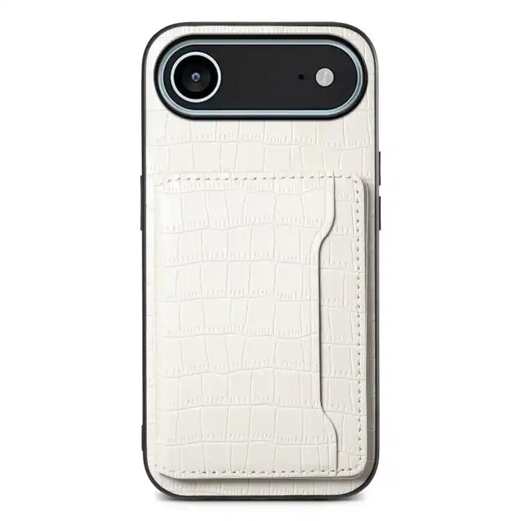 Crocodile Texture Card Bag Design Full Coverage Phone Case