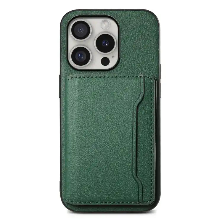 Calf Texture Card Bag Design Full Coverage Phone Case