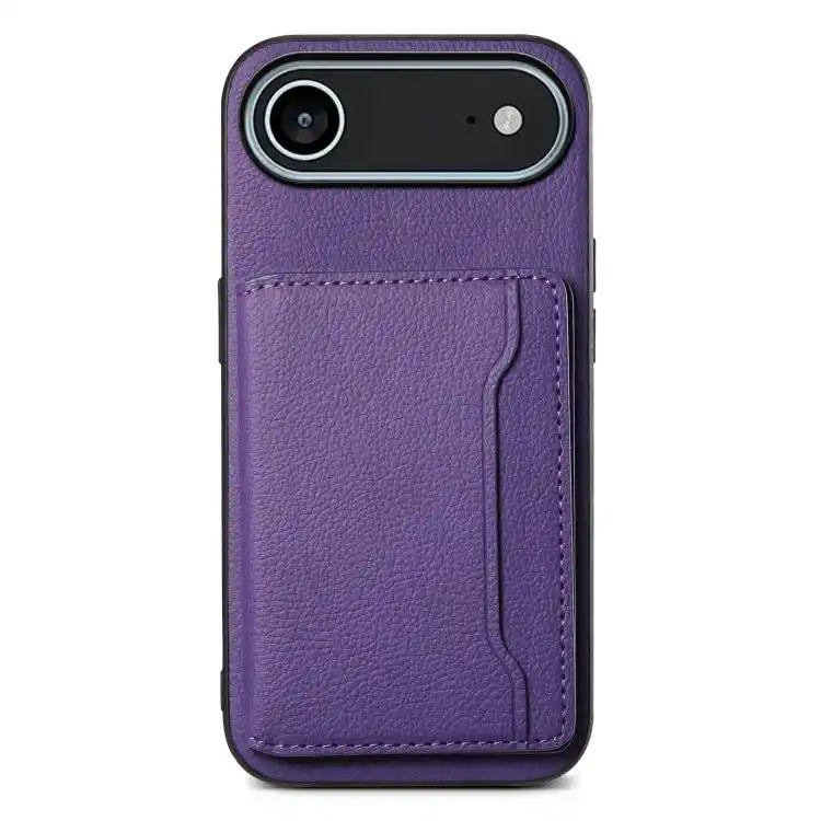 Calf Texture Card Bag Design Full Coverage Phone Case