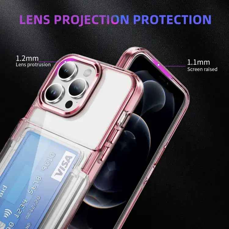 Card Holder Acrylic Hybrid TPU Phone Case