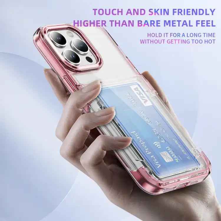 Card Holder Acrylic Hybrid TPU Phone Case