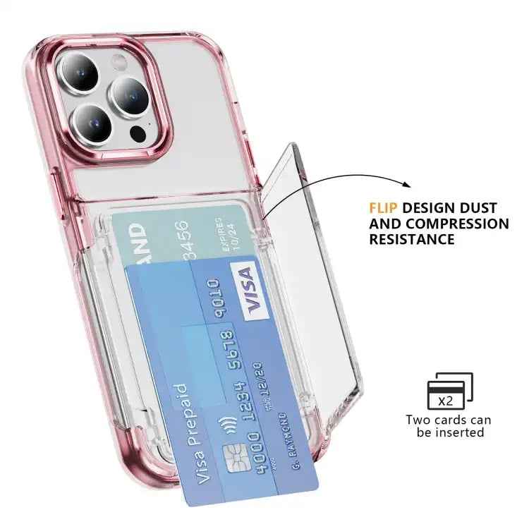 Card Holder Acrylic Hybrid TPU Phone Case