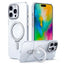 MagSafe Airbag Shockproof Frosted Phone Case with Fold Holder