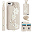 Crossbody Flower Pattern Leather Phone Case