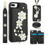 Crossbody Flower Pattern Leather Phone Case