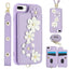 Crossbody Flower Pattern Leather Phone Case