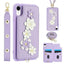 Crossbody Flower Pattern Leather Phone Case