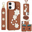 Crossbody Flower Pattern Leather Phone Case