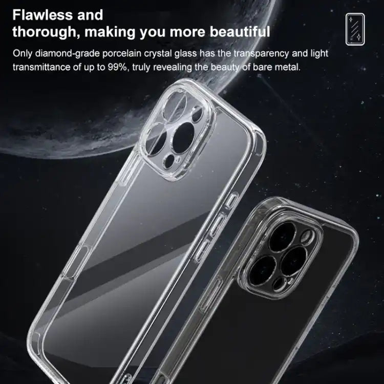 Four Corner Airbag Transparent Glass Phone Case