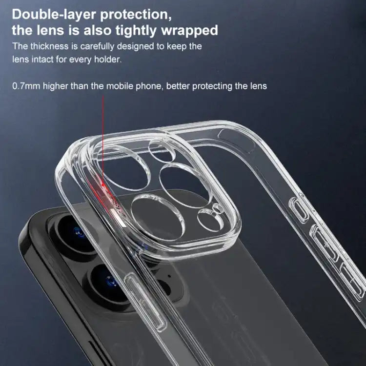 Four Corner Airbag Transparent Glass Phone Case