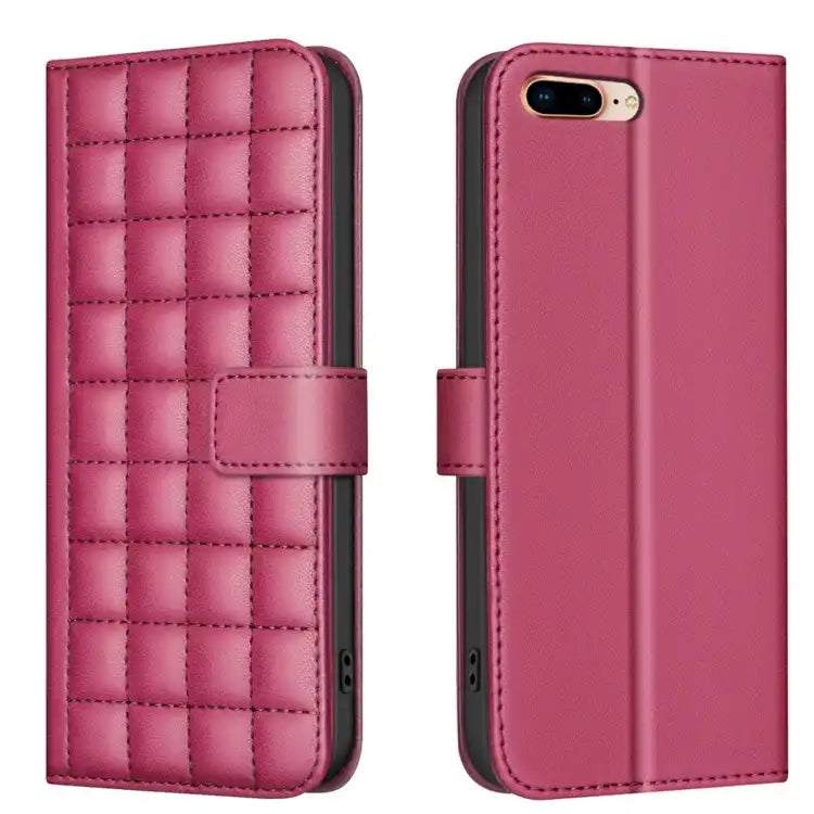 Square Texture Leather Phone Case
