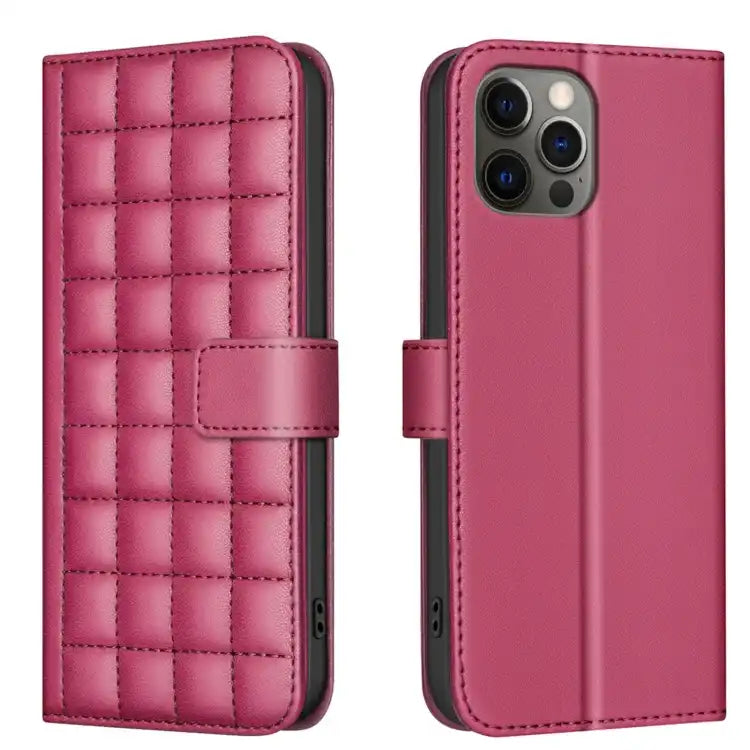 Square Texture Leather Phone Case