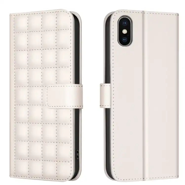 Square Texture Leather Phone Case