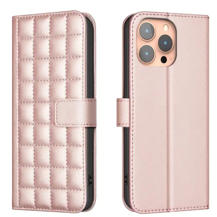 Square Texture Leather Phone Case