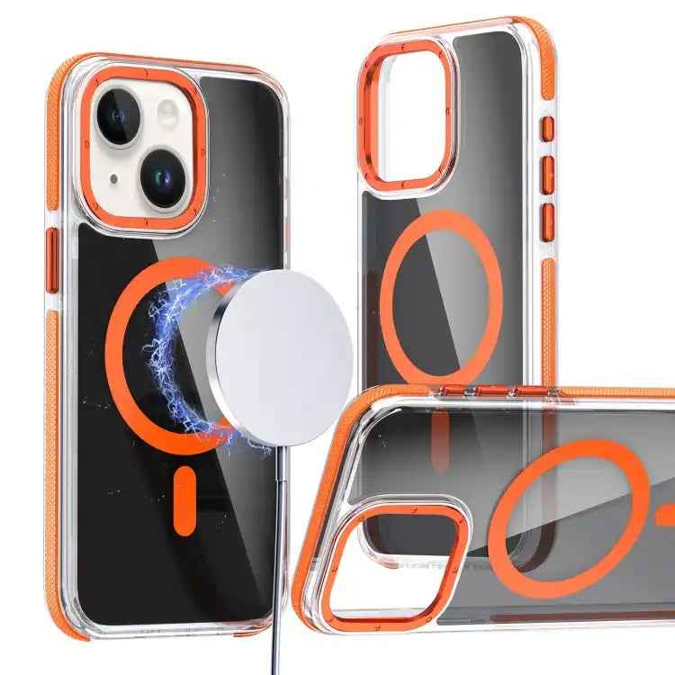 Magsafe Dual-Color Transparent Black Full Coverage Phone Case
