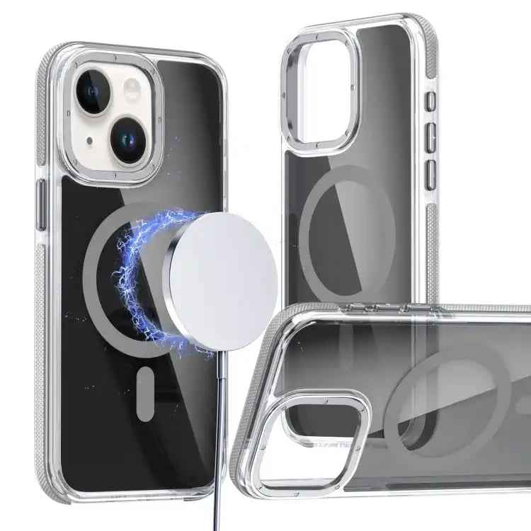 Magsafe Dual-Color Transparent Black Full Coverage Phone Case
