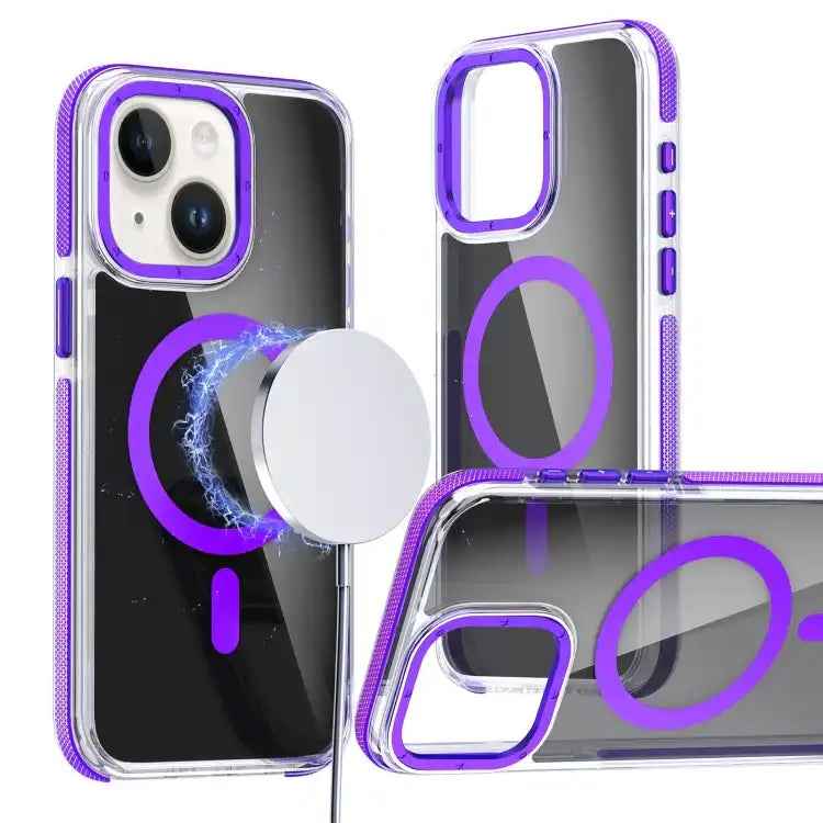 Magsafe Dual-Color Transparent Black Full Coverage Phone Case
