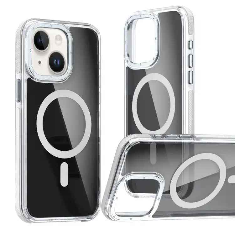 Magsafe Dual-Color Transparent Black Full Coverage Phone Case