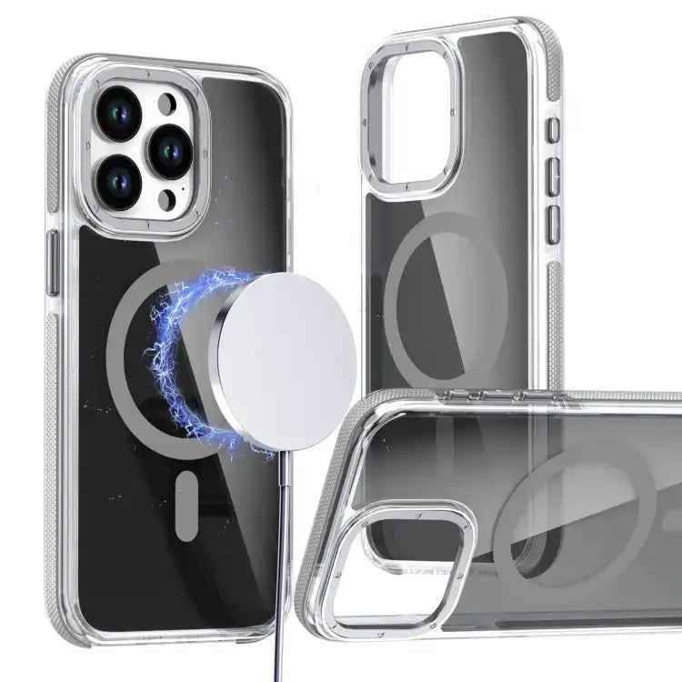 Magsafe Dual-Color Transparent Black Full Coverage Phone Case