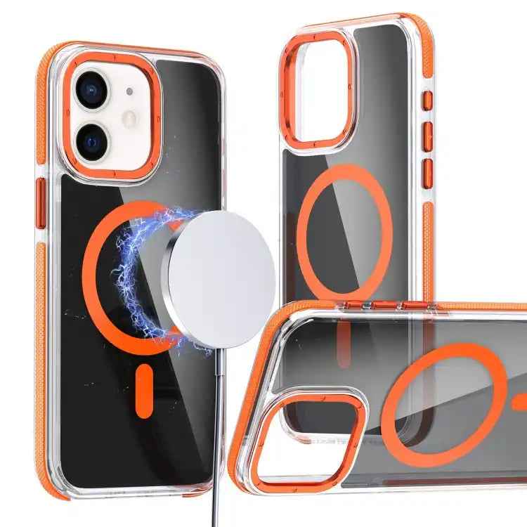 Magsafe Dual-Color Transparent Black Full Coverage Phone Case