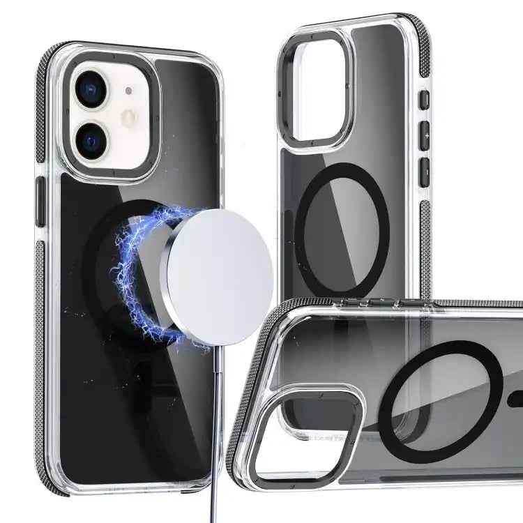 Magsafe Dual-Color Transparent Black Full Coverage Phone Case