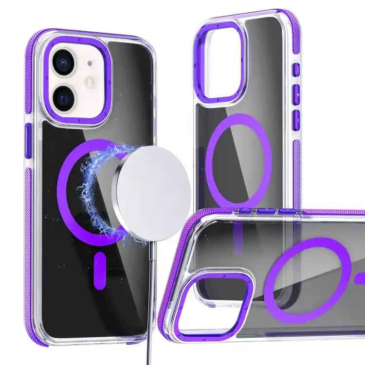 Magsafe Dual-Color Transparent Black Full Coverage Phone Case