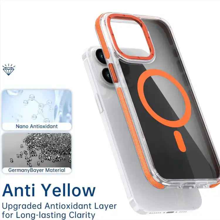 Magsafe Dual-Color Transparent Black Full Coverage Phone Case