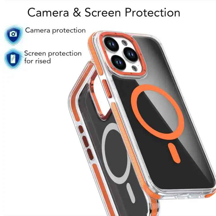 Magsafe Dual-Color Transparent Black Full Coverage Phone Case
