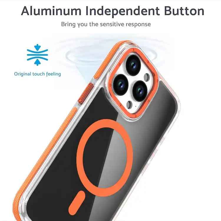 Magsafe Dual-Color Transparent Black Full Coverage Phone Case