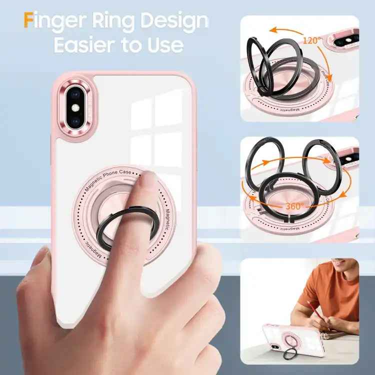 Magnetic Rotating Ring Holder Phone Case