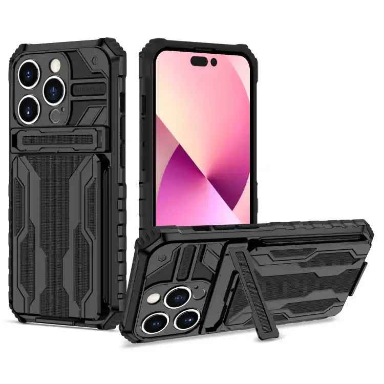 Kickstand Armor Card Wallet Phone Case