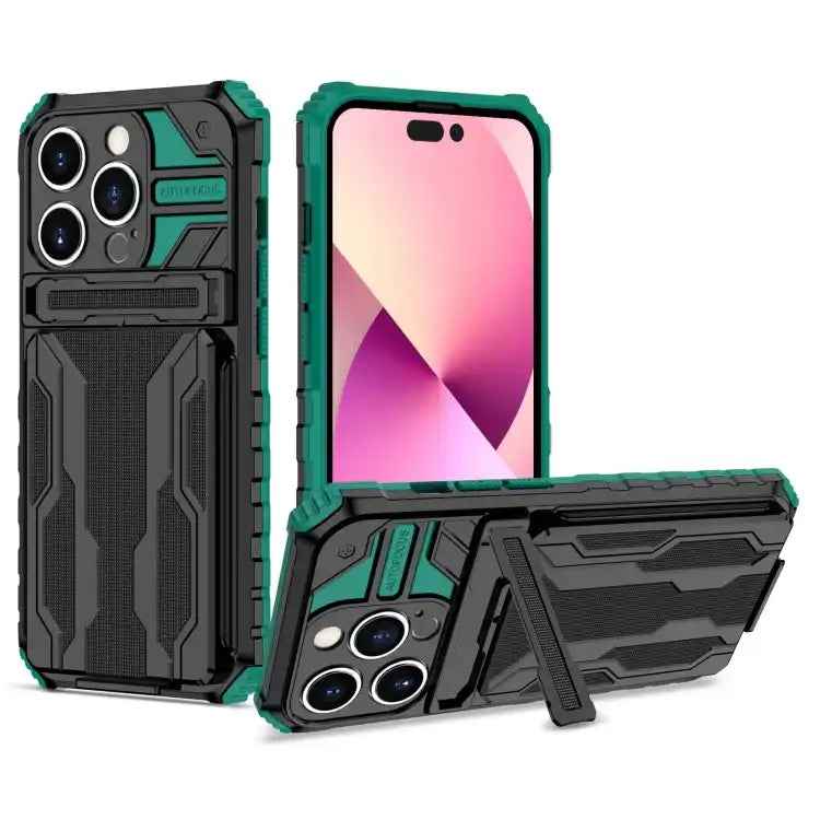 Kickstand Armor Card Wallet Phone Case