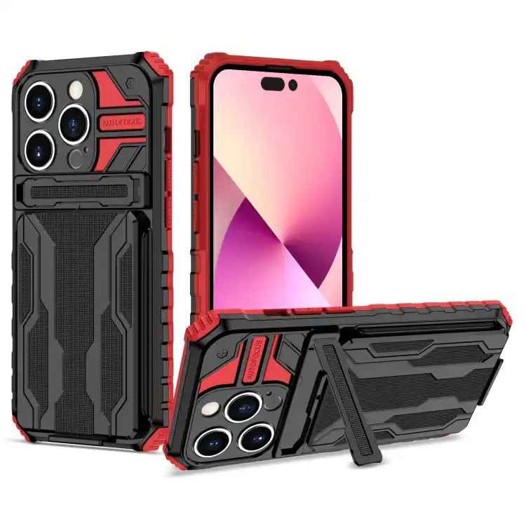Kickstand Armor Card Wallet Phone Case