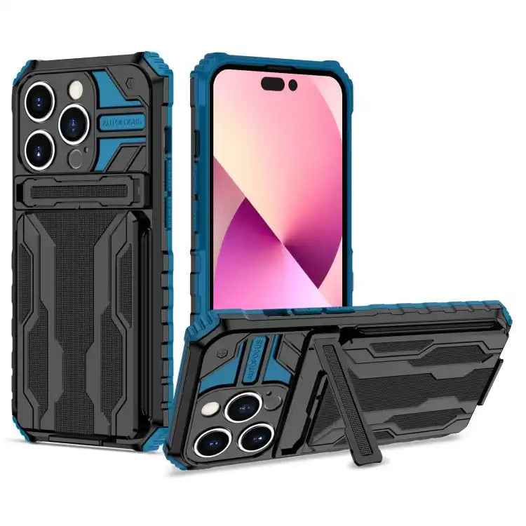 Kickstand Armor Card Wallet Phone Case