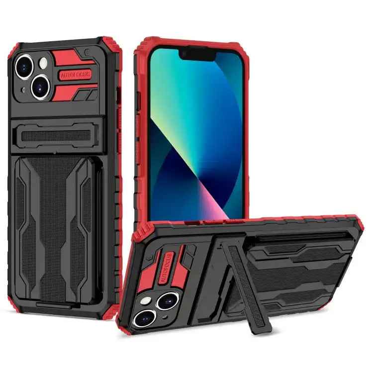Kickstand Armor Card Wallet Phone Case
