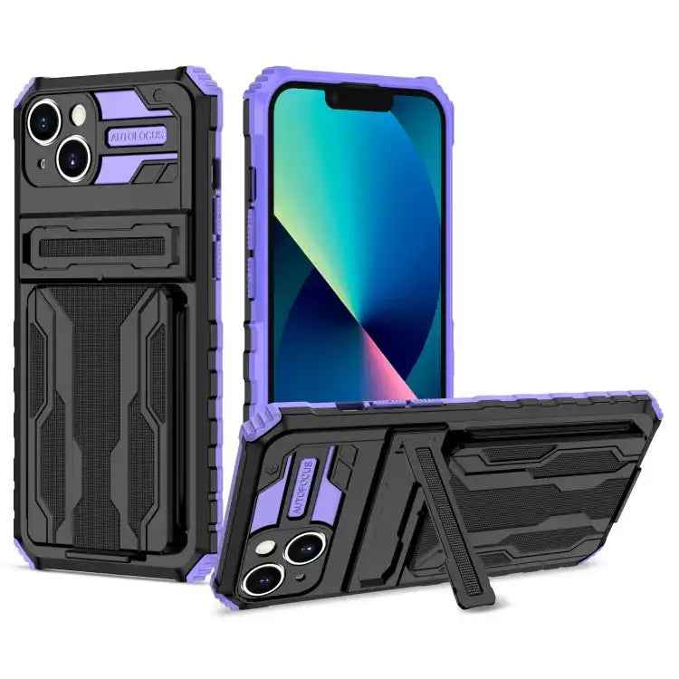 Kickstand Armor Card Wallet Phone Case