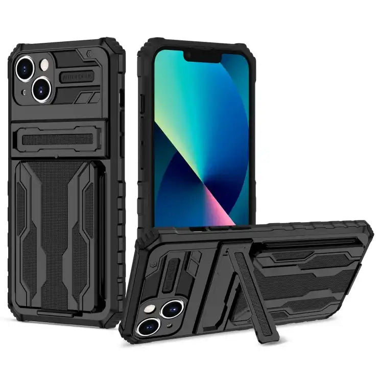 Kickstand Armor Card Wallet Phone Case