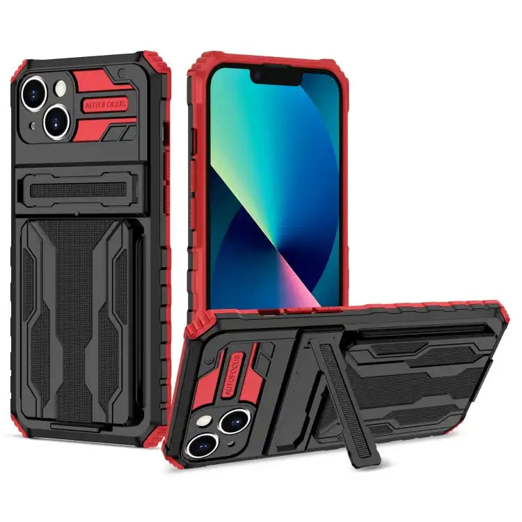 Kickstand Armor Card Wallet Phone Case