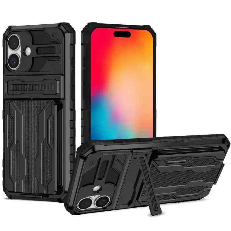 Kickstand Armor Card Wallet Phone Case