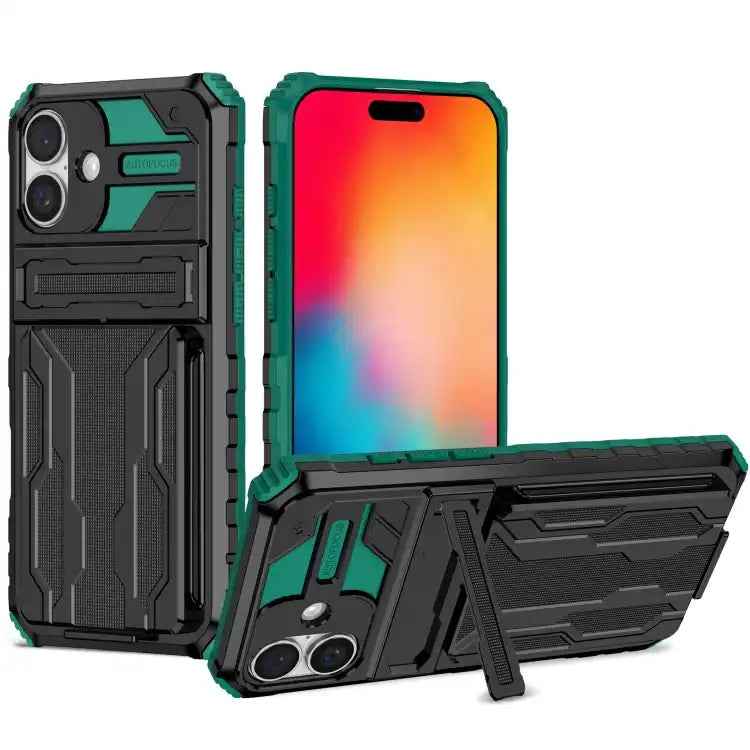 Kickstand Armor Card Wallet Phone Case