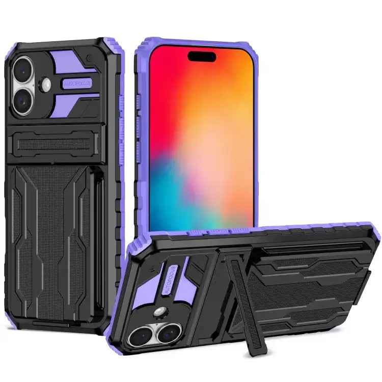 Kickstand Armor Card Wallet Phone Case